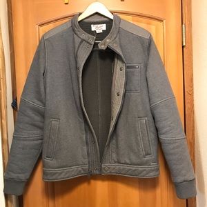 Original Penguin Grey Fabric Moto-Jacket